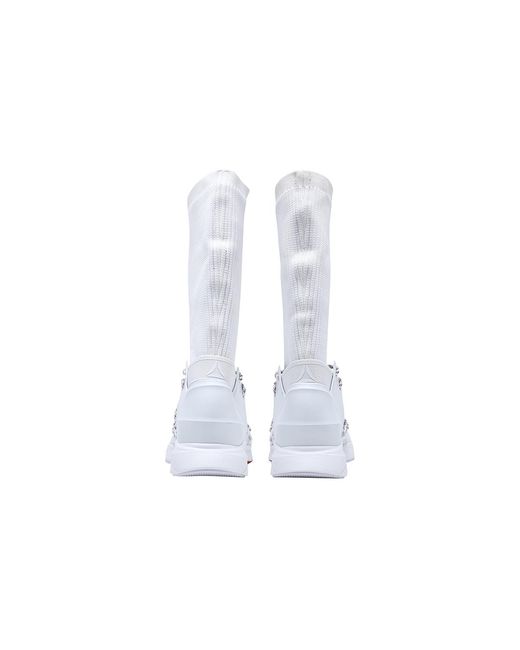 Reebok White Sock Runner Caged