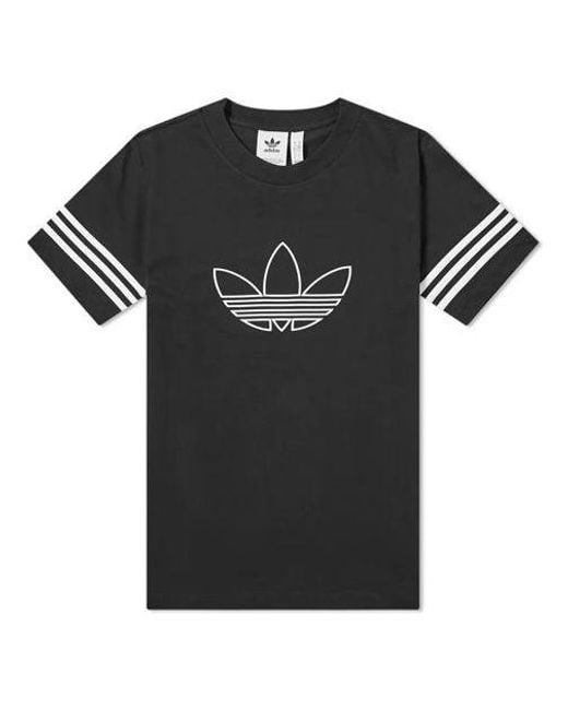Adidas Black Originals Outline Tee Logo Short Sleeve for men