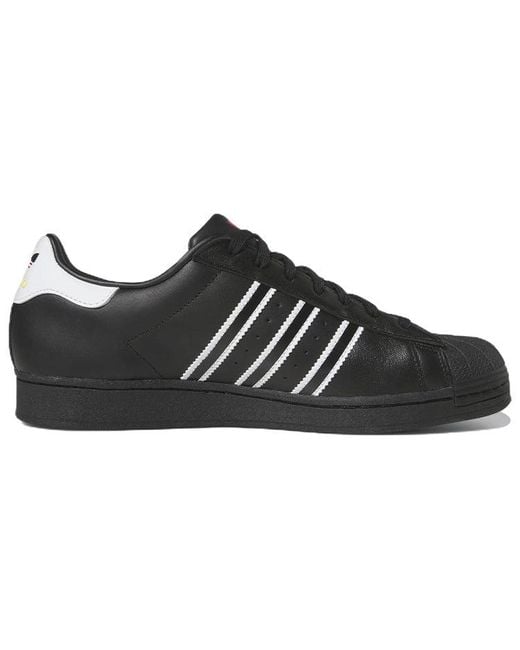 Adidas Black Tennis Superstar for men