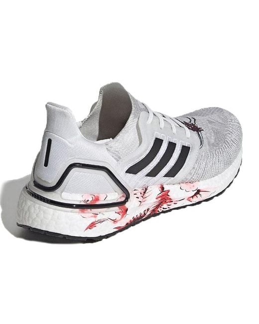Adidas White Ultra Boost 20 'Crystal Core Solar' for men
