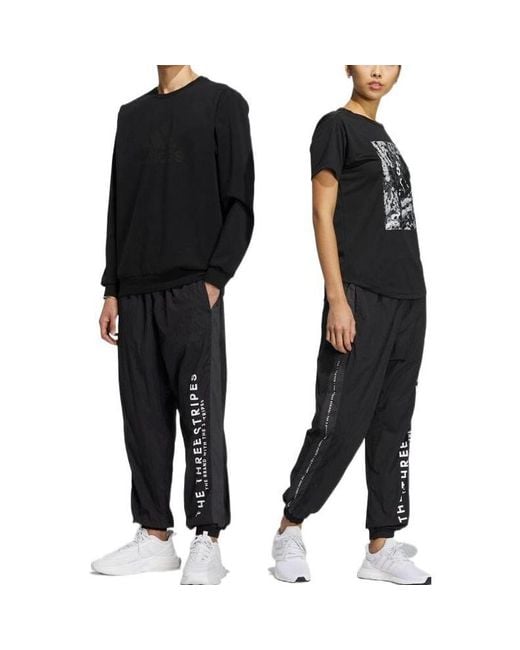 Adidas Black Wording Pants for men