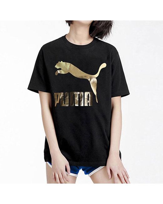 PUMA Black Classics Logo Short Sleeve Tee