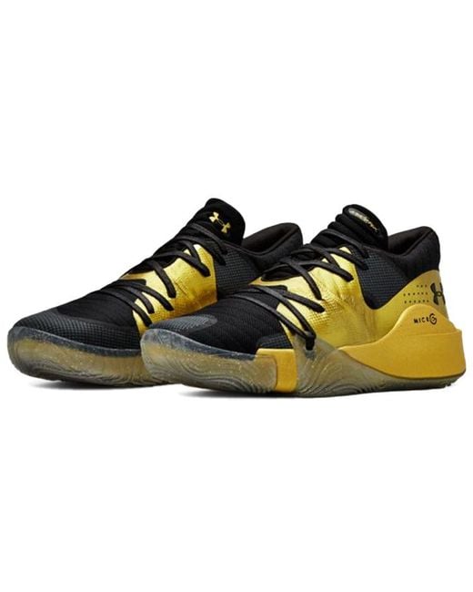 Under Armour Yellow Anatomix Spawn Low 'metallic Gold' for men