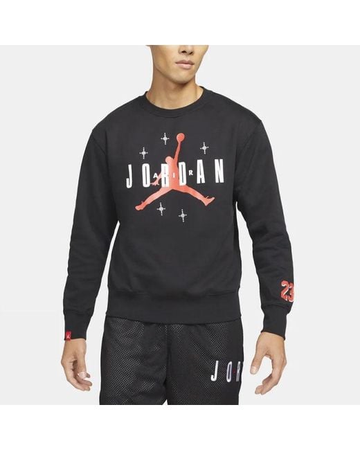 Nike Blue Athleisure Casual Sports Round Neck Pullover for men