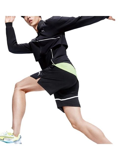 PUMA Black Lite Woven 7" Running Shorts for men