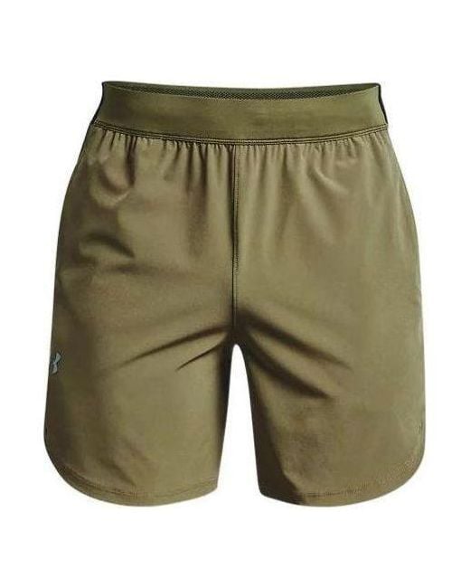 Under Armour Green Stretch Woven Shorts for men
