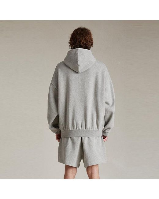 Fear Of God Gray Ss24 Hoodie 'Dark Heather Oatmeal' for men