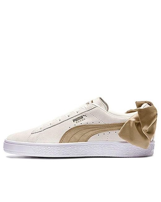 PUMA Suede Bow Varsity in White | Lyst