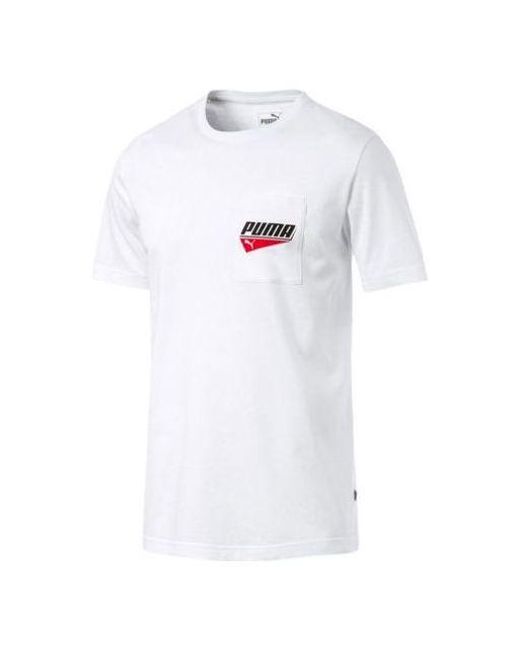 PUMA White Pocket T-Shirt for men