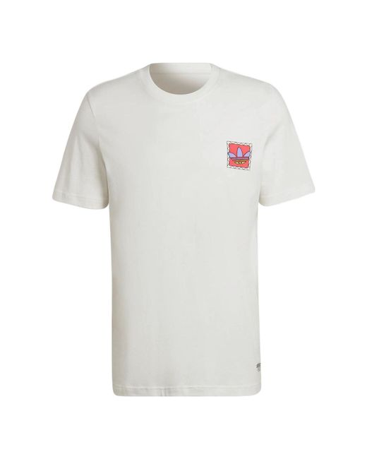 Adidas White Originals Graphic New Summer Pack T-Shirt for men