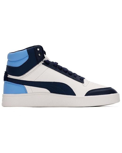 PUMA Blue Shuffle Mid Mid Tops Casual Skateboarding Shoes for men