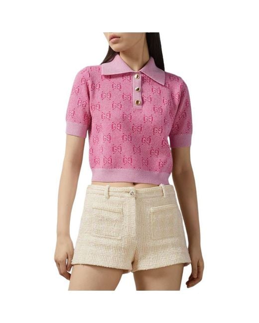 Gucci Pink Gg Polo