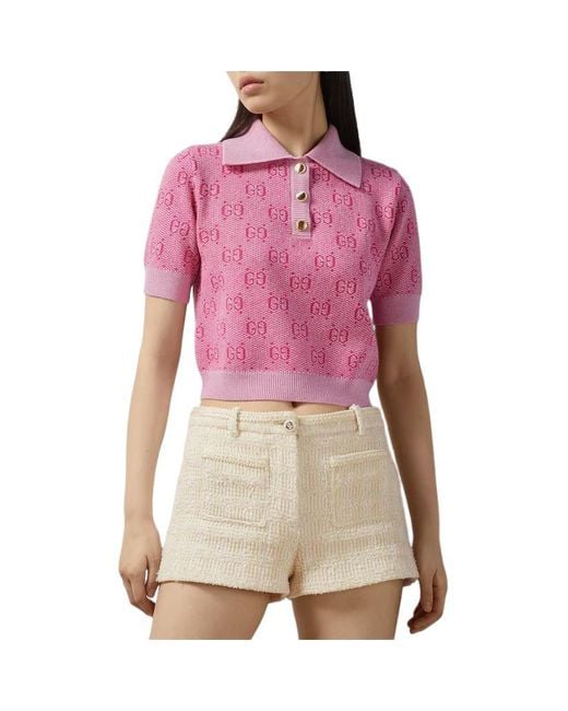 Gucci Pink Gg Polo