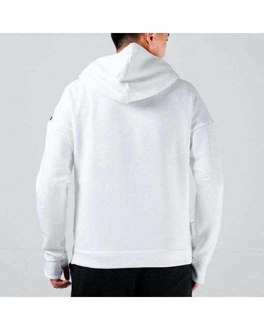 Adidas White Zne Hoody 3.0 Retro Sports Hooded Jacket Asia Edition for men