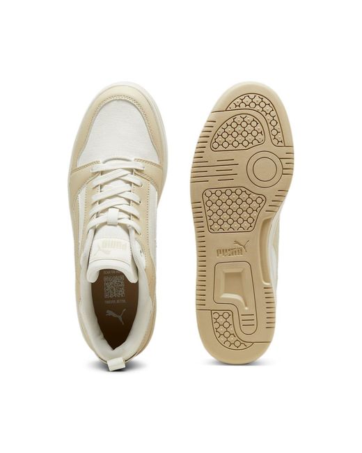 PUMA White Rebound V6 Low Cv 'Putty' for men