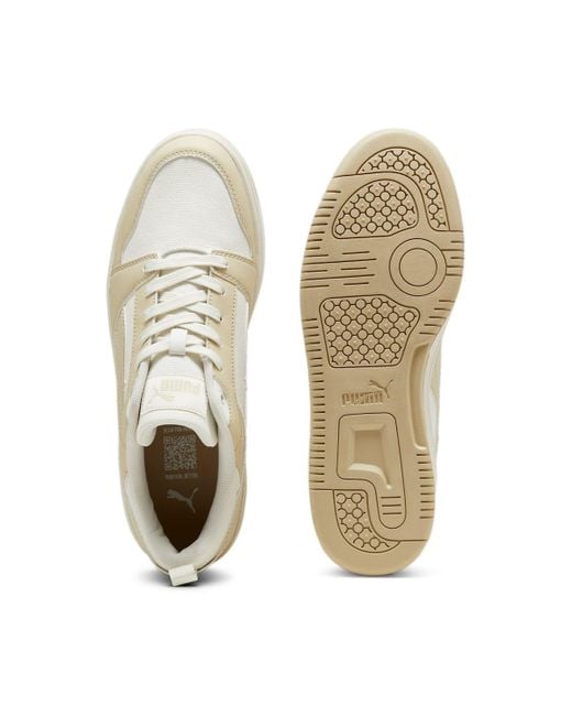 PUMA White Rebound V6 Low Cv 'Putty' for men