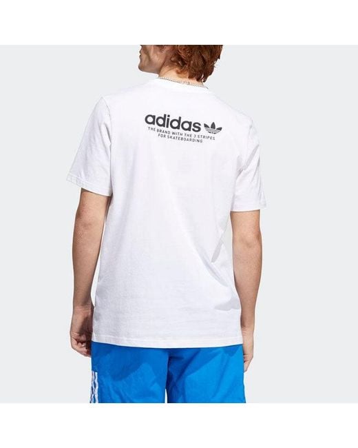 Adidas White Originals Skateboarding 4.0 Logo T-Shirt for men