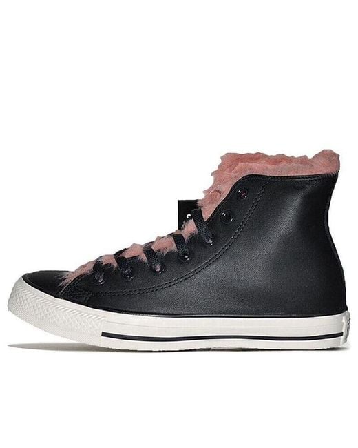 Converse Black Chuck Taylor All Star Fleece Hi for men