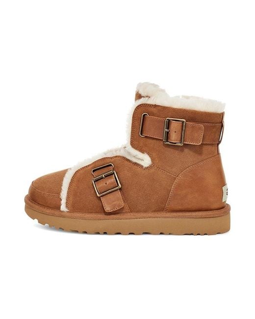 Ugg Brown (Wmns) Dune Mini Buckle Boot Fleece Lined