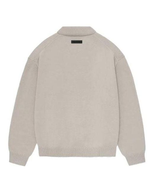 Fear Of God Gray Fw23 Knit Polo Shirt Cloud' for men