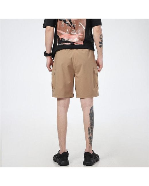 Adidas Natural Neo Casual Sports Woven Cargo Shorts for men