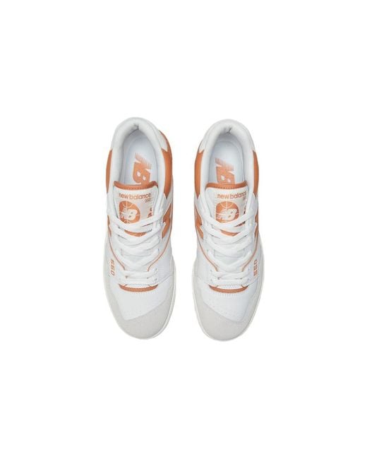 New Balance White 550 'Burnt' for men