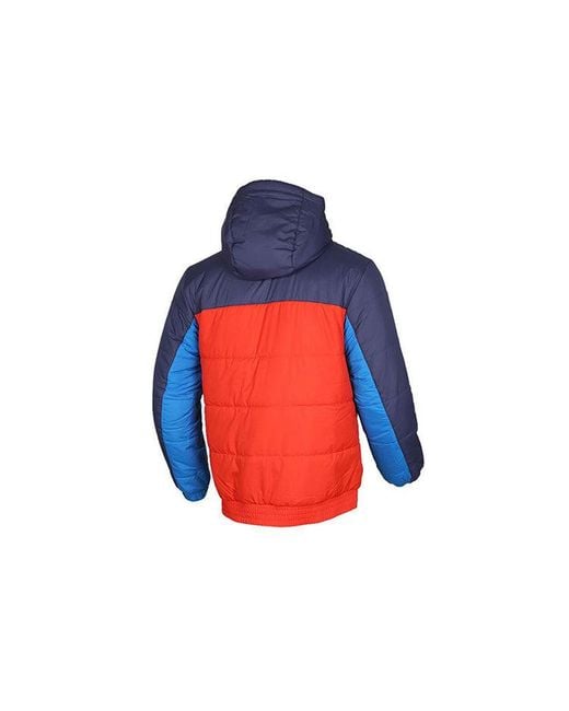 Nike Blue Colorblock Casual Sports Stay Warm Windproof Fleece Inner Lining Hooded for men