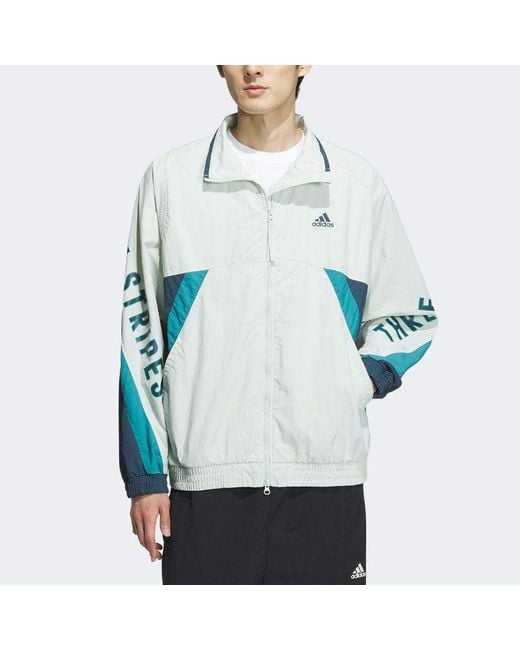 Adidas Blue Word Woven Jacket Asia Sizing for men