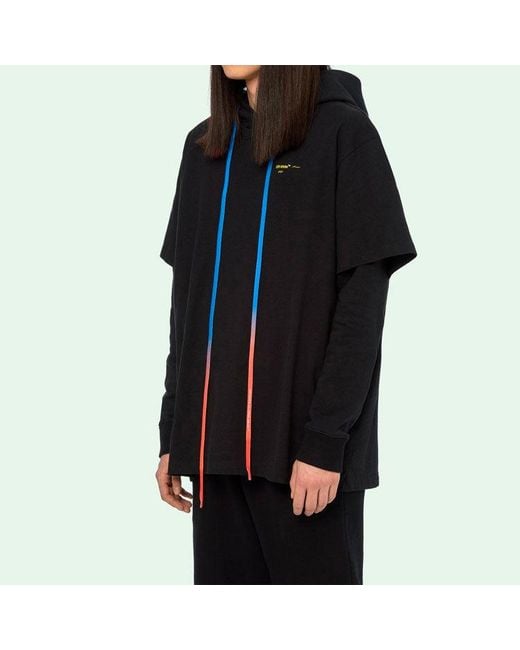 Off-White c/o Virgil Abloh Black Back Arrow Printing Drawstring for men