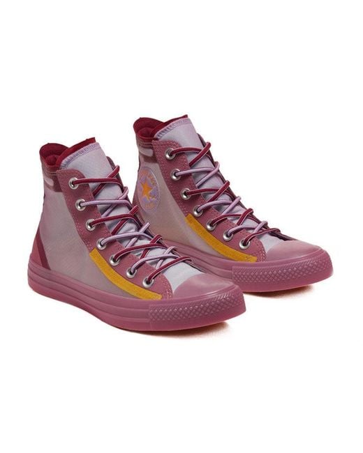Converse Purple (Wmns) Translucent Mesh Utility Chuck Taylor All Star Rose