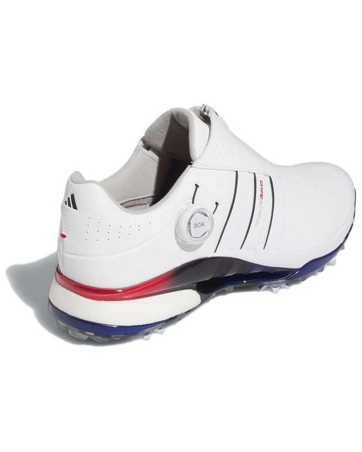 Adidas White Tour360 24 Boa Wide Golf Shoes for men