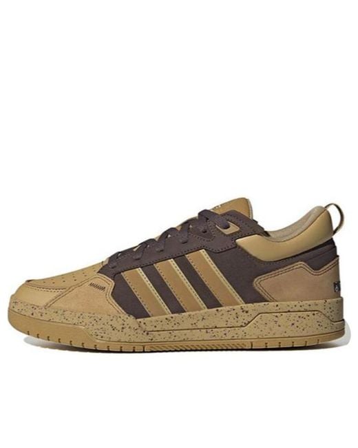 Adidas Brown Neo 100Db Sportswear Shoes 'Khaki Dark' for men