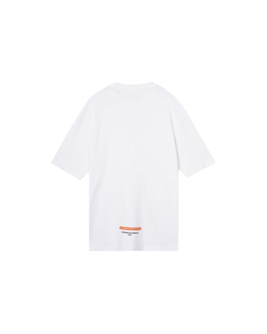 Nike White Alphabet Pattern Round Neck Short Sleeve T-Shirt for men