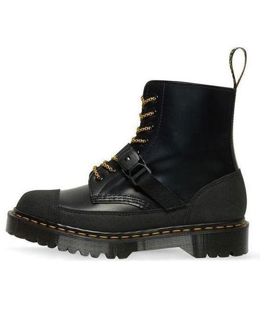 Dr. Martens Black Dr.martens 1460 Bex Tech Made In England Leather Lace Up Boots