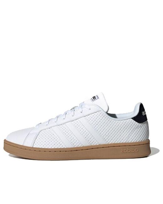 Adidas White Neo Grand Court Gum' for men