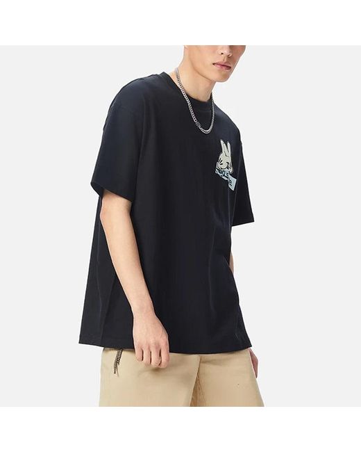 Li-ning Black X Og_Slick Crossover Ss22 Graffiti Printing Round Neck Loose Short Sleeve for men
