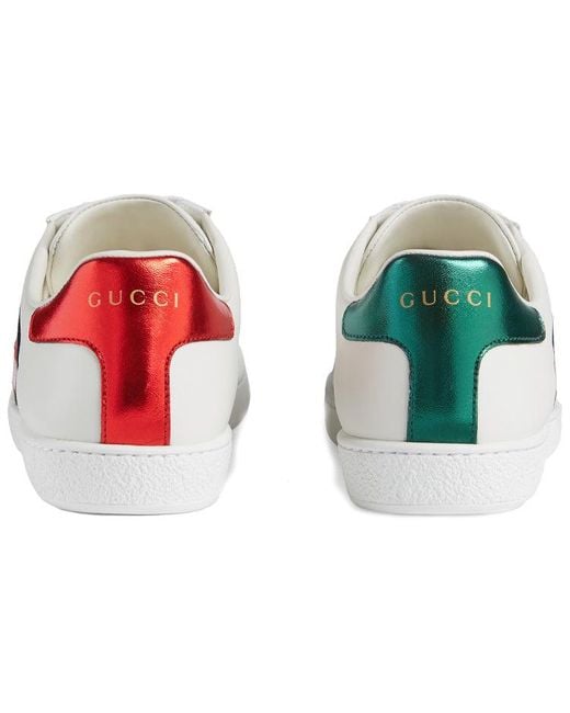 Gucci Red (Wmns) Ace Low 'Gg Apple Patch