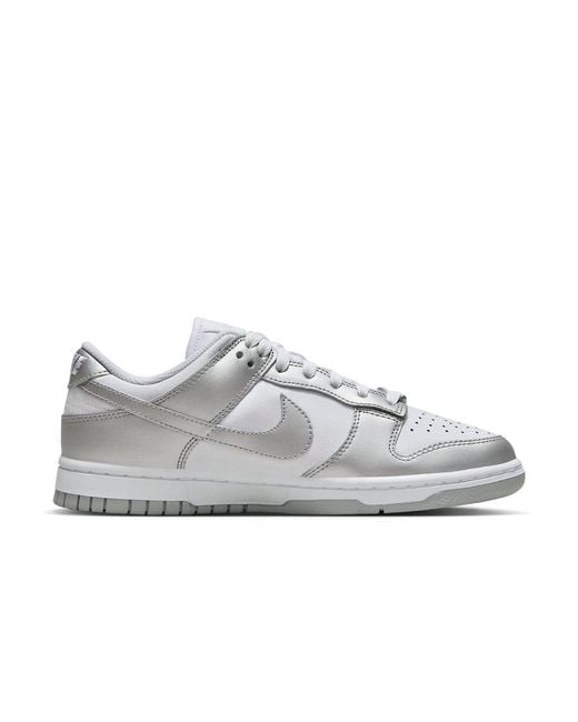 Nike White (Wmns) Dunk Low 'Metallic'