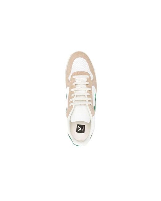 Veja White V-10 Chromfree Low-Top Sneakers