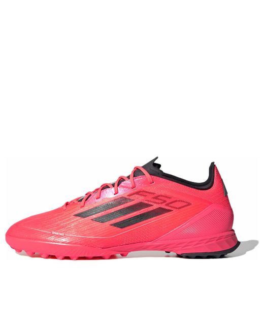 Adidas Pink F50 Pro Turf 'Turbo Aurora Platinum Metallic' for men