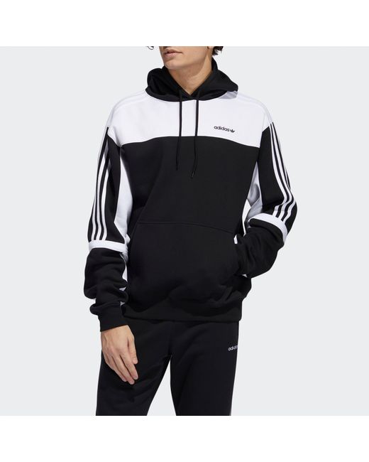 Adidas Black Originals Logo Printing Colorblock Sports for men