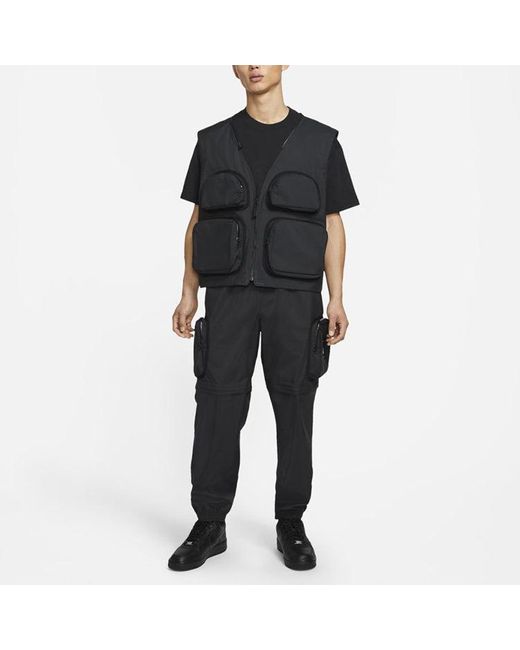 Nike Black Multifunction Detachable Waterproof Hooded Coat Asia Sizing for men