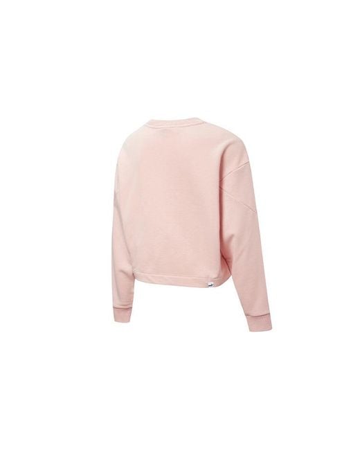 PUMA Pink (Wmns) Rebel Crew Cropped Training Sweatshirt