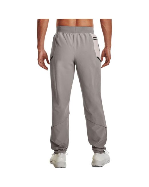 Under Armour Gray Unstoppable Brushed Pants 'Light Milk' for men