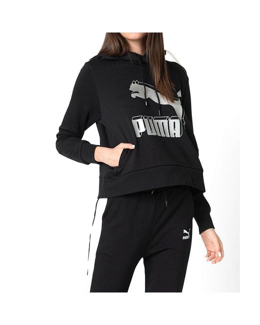PUMA Black (Wmns) Casual Sports Hoodie