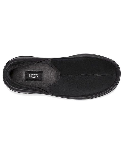 Ugg Black Kick It Slip-On Athleisure Casual Sports Shoe Fleece Lined for men