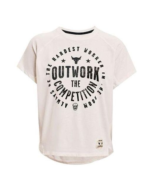 Under Armour White (Wmns) Project Rock Outwork Printing