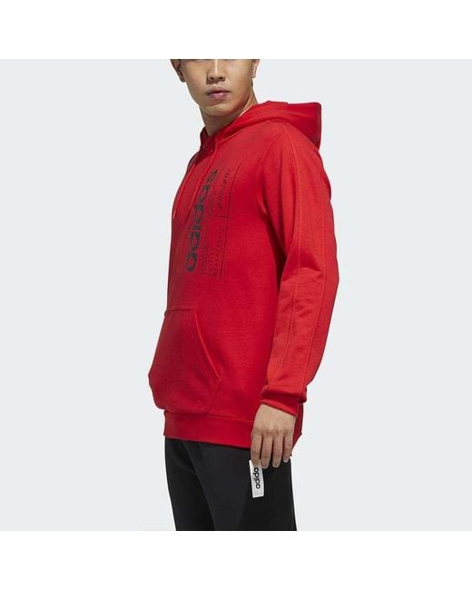 Adidas Red Casual Sports Pullover for men
