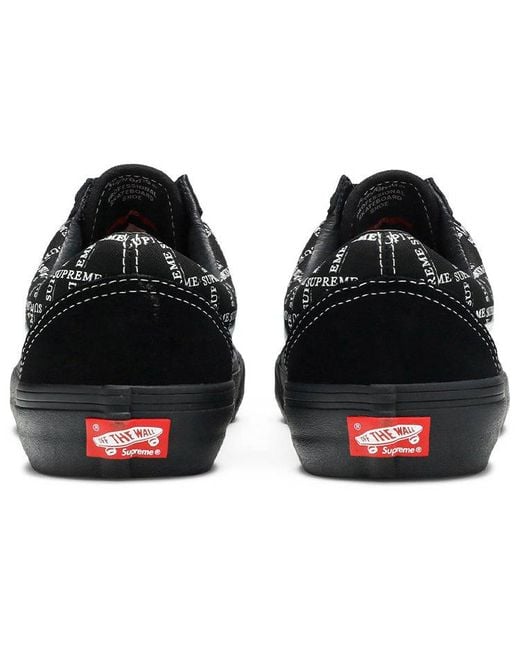 Vans Black Supreme X Old Skool Pro 'Logo Pattern for men