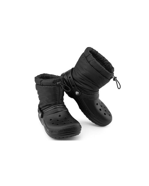 CROCSTM Black Classic Lined Neo Puff Boots for men